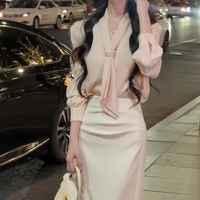 High Waist Slit Skirt For Confident Feminine Movement-Theone Apparel