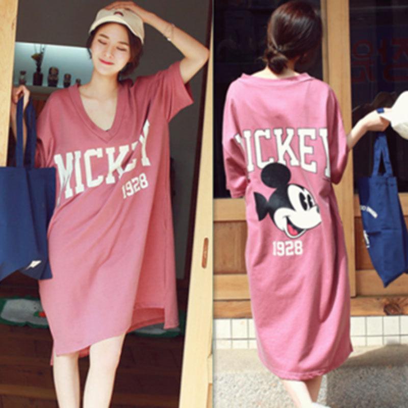 Oversized Side Slit T-Shirt Dress - Theone Apparel