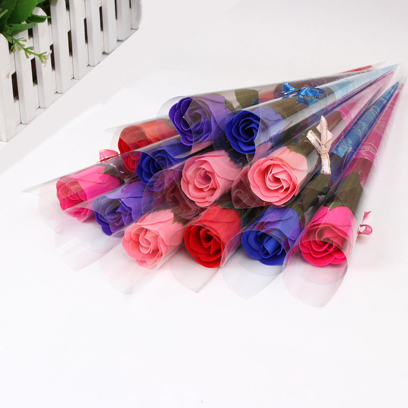 Valentines Day Bouquet Artificial Flower Rose - 12 pcs