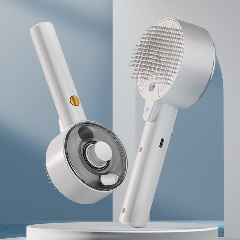 Self Cleaning Steam Brush For Dogs And Cats Grooming