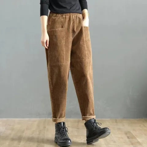 High-waisted Plus-size Casual Pants Loose Slim Harem Carrot Pants