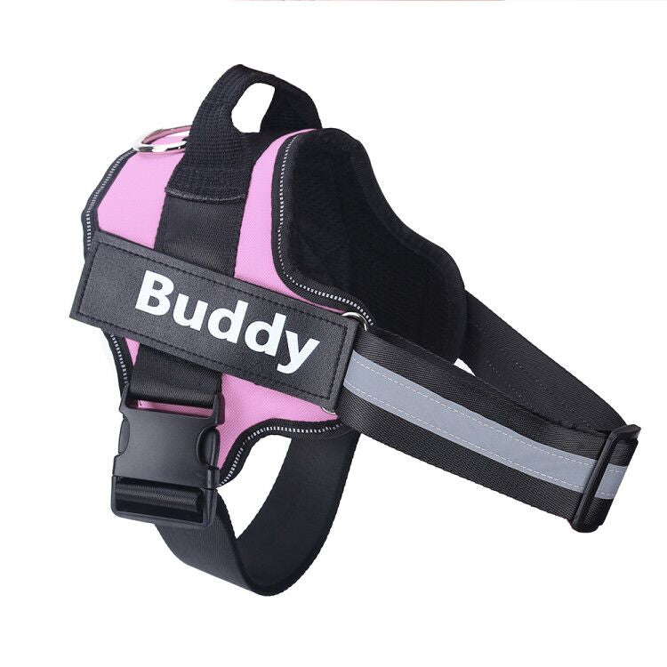 Personalized No Pull Reflective Dog Harness With Custom Patch