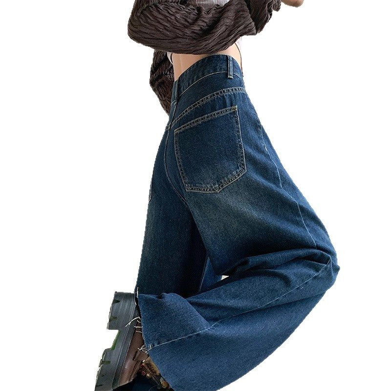 High-waisted Fashionable Wide-leg Flare Jeans For Women