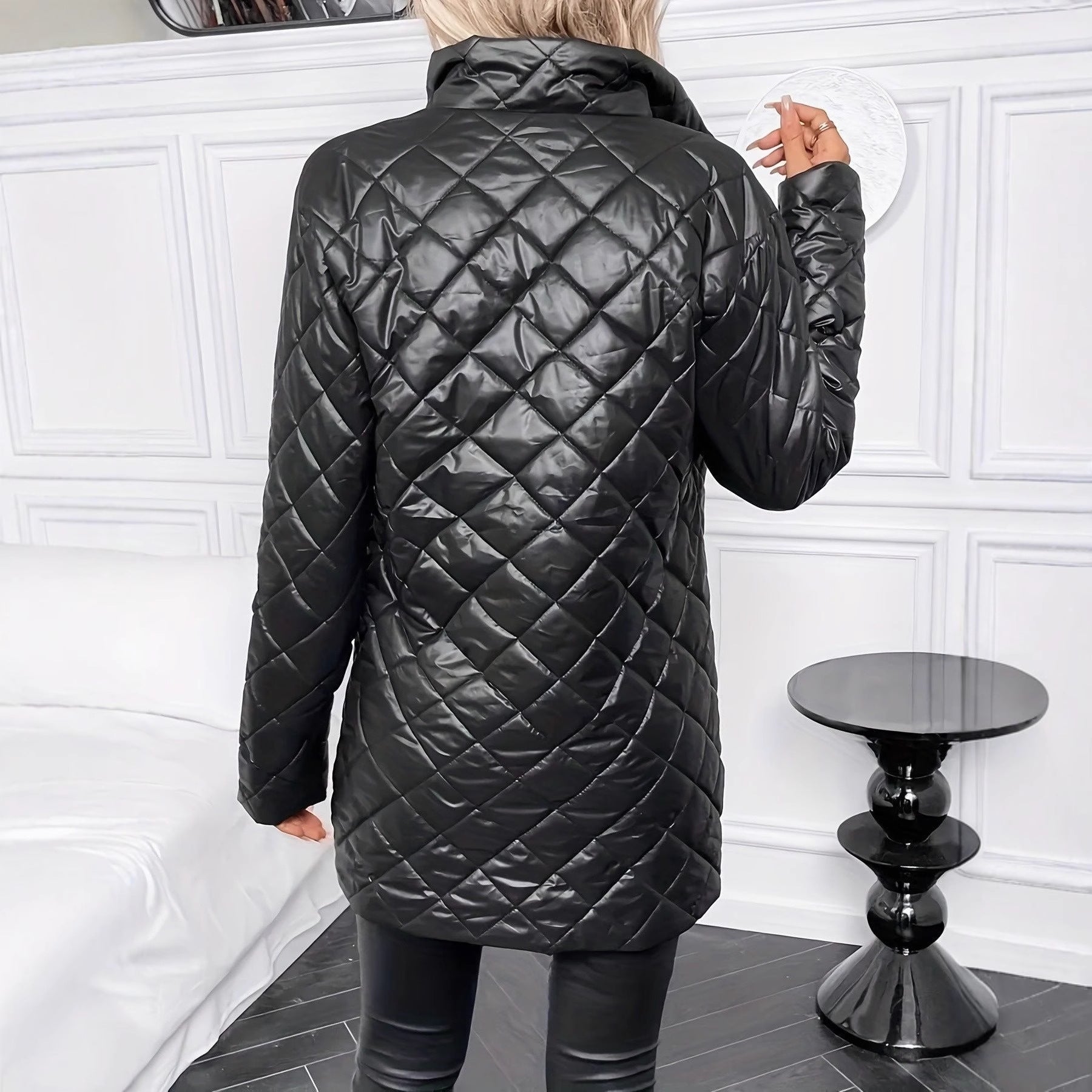 Women's Long Cotton Coat For Autumn And Winter Warmth