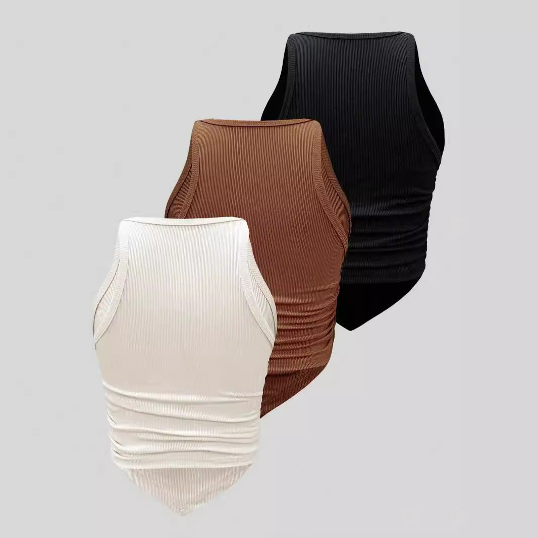 Women's Solid Color Halter Tank Top