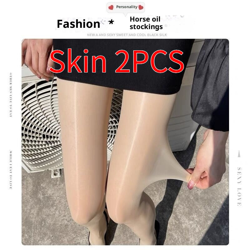Spring And Summer Horse Oil Socks Anti-snagging Durable Superb Fleshcolor Pantynose Thin