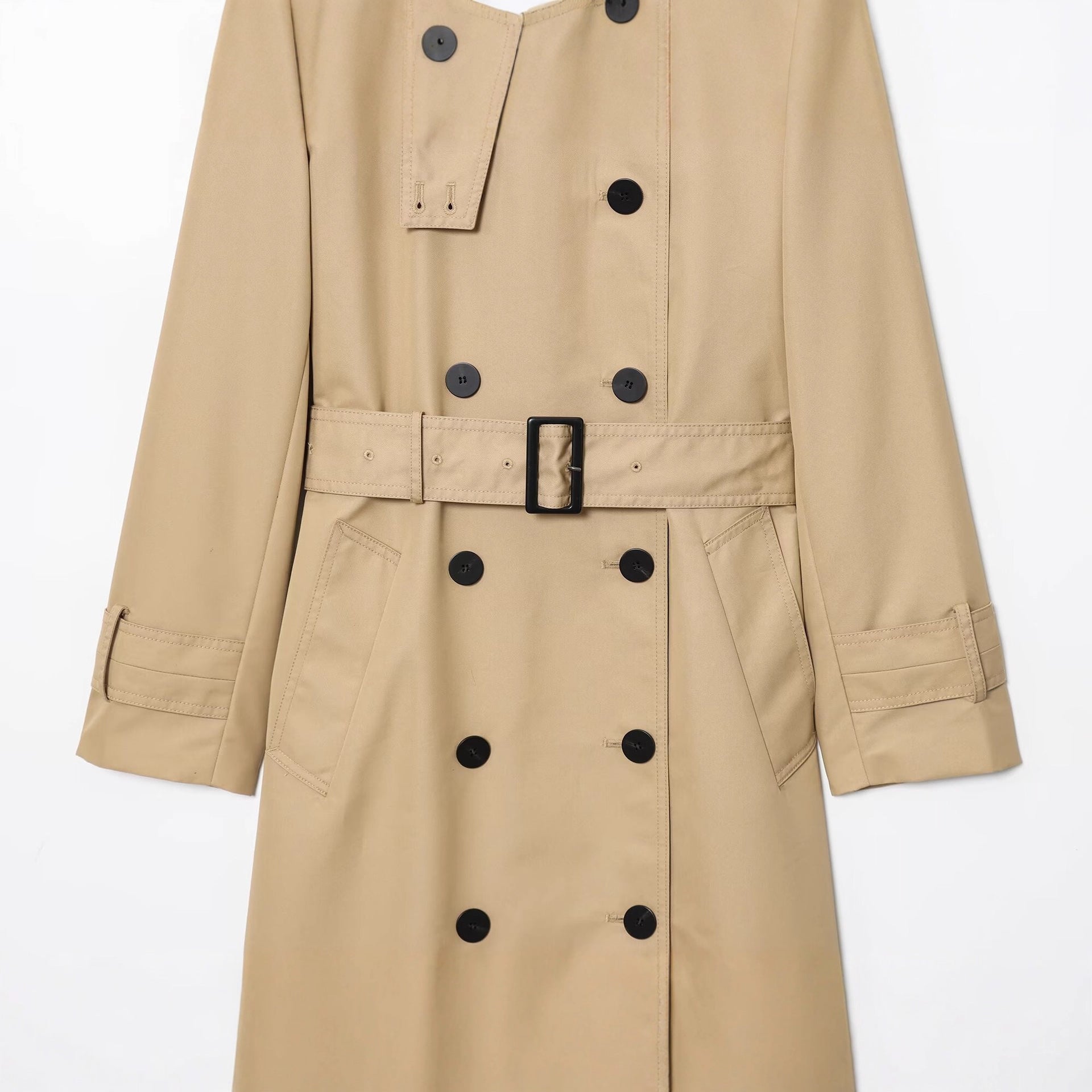 Women's Long Graceful And Fashionable Double Breasted Trench Coat