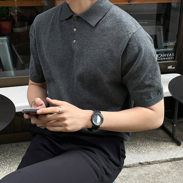 Summer Thin Men's Slim Casual Polo Shirt