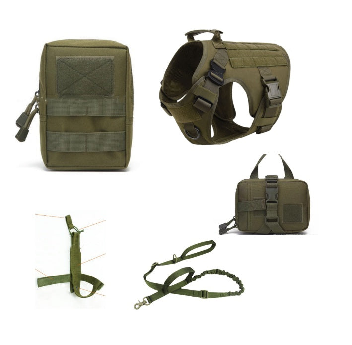 Tactical Dog Harness And Leash Set For Training Control