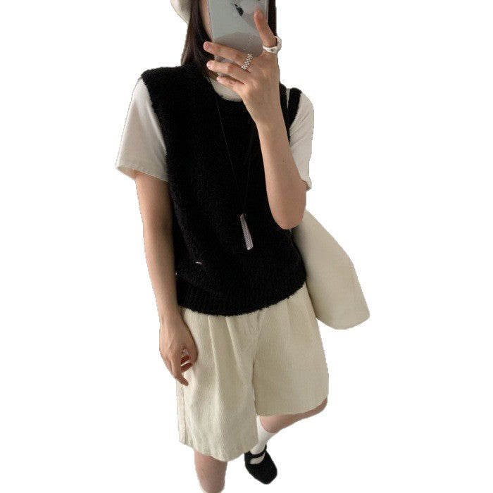 Women's Casual Korean-style Candy Color Knit Vest