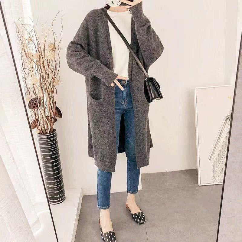 Versatile Long And Loose Thick Knit Cardigan Coat
