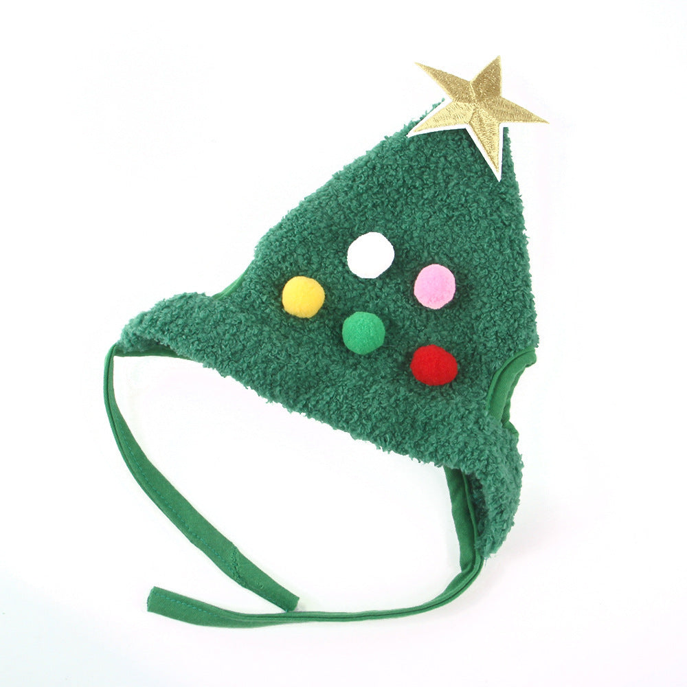 Adorable Pet Christmas Outfits with Stars and Puffballs-Green-Theone Apparel