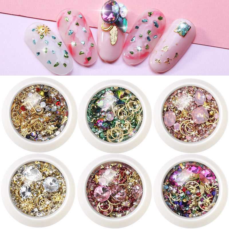 Assorted Nail Art Jewels in Various Colors and Shapes-Theone Apparel