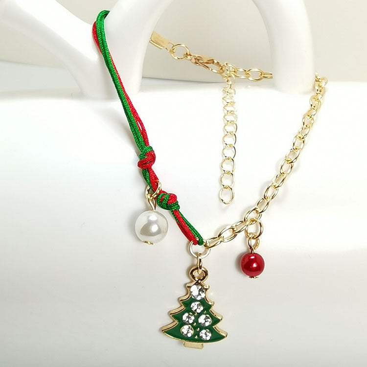 Christmas Chain & Rope Charm & Bead-Accent Bracelet in Assorted Styles-Trees-Theone Apparel
