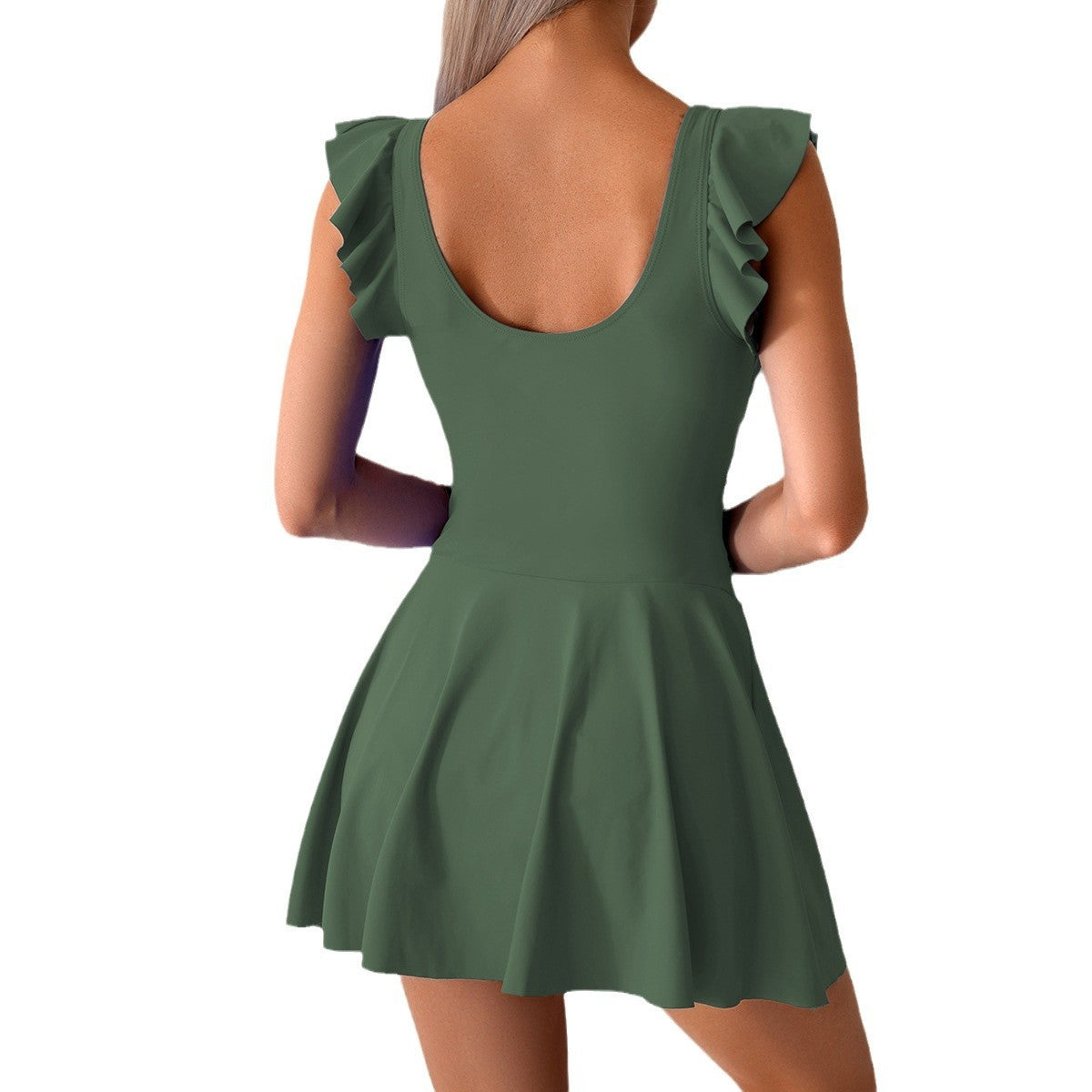 Conservative One-Piece Skirt-Style Plus-Size Swimsuit for Coverage-Theone Apparel