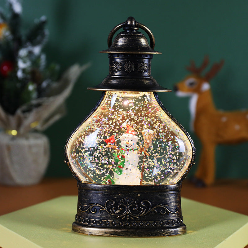 Cute Old Fashioned Christmas Snowglobe with Iron Wrought-Look-Theone Apparel