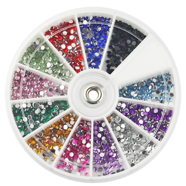 Fake Jewel Multicolored Nail Adornments for At Home Manicures-Theone Apparel