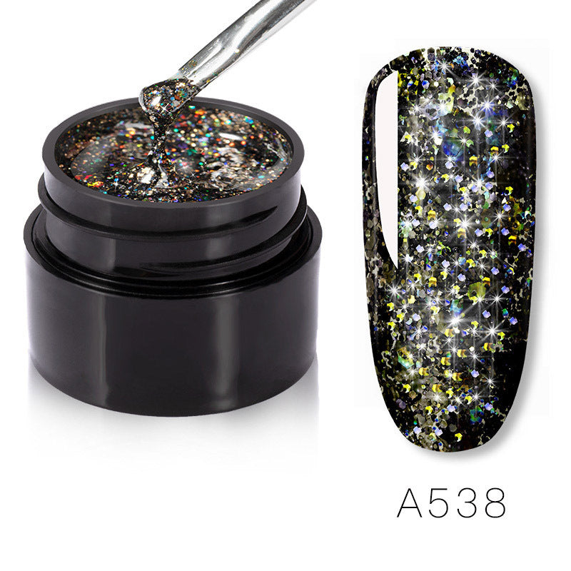 Glittery Sparkles Nail Polish in Multiple Color Combinations-RFA538-Theone Apparel