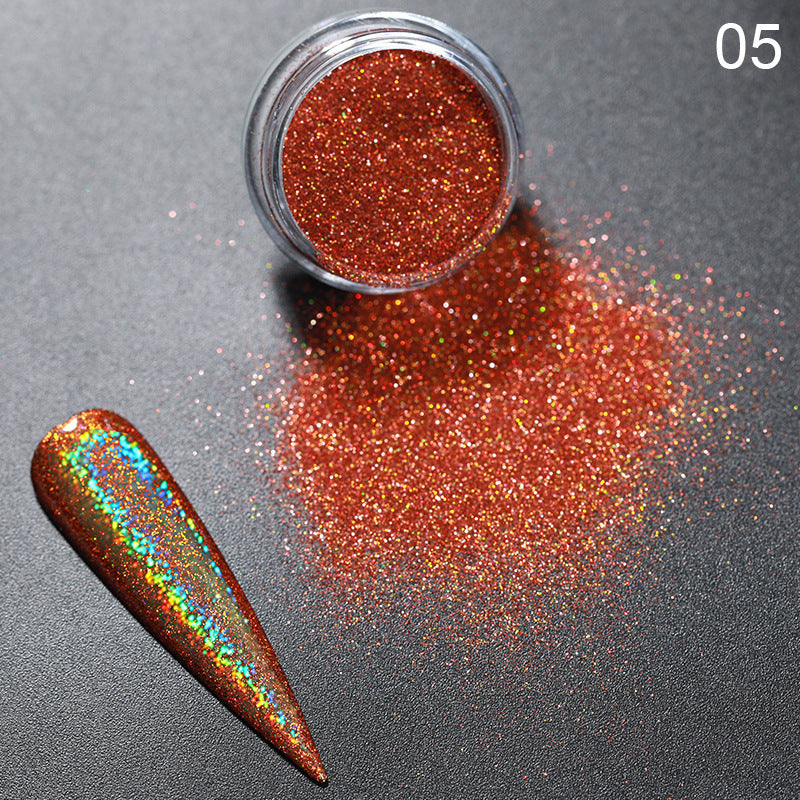 Glittery and Glitzy Nail Powder in Multiple Color Options-Orange-Theone Apparel