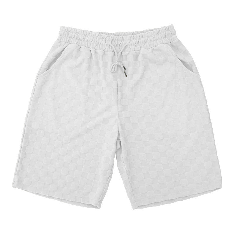 Loose-Fit Checkerboard Plaid Shorts for Casual Active Days-Theone Apparel