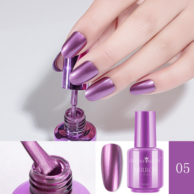 Metallic Nail Polish with Mirror Sheen in Multiple Colors-Mirror purple-Theone Apparel