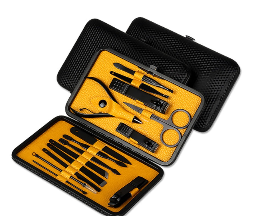 Premium Quality Nail Care Kit with Durable Case-Yellow-Theone Apparel