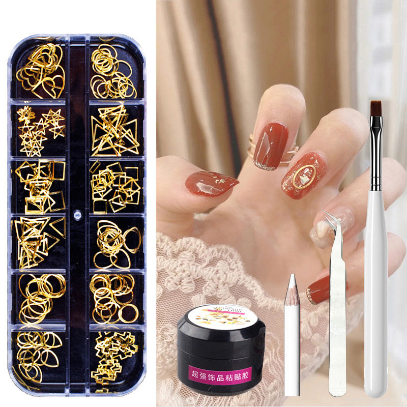 Rhinestone and Metal Nail Adornments for DIY Manicures-D-Theone Apparel