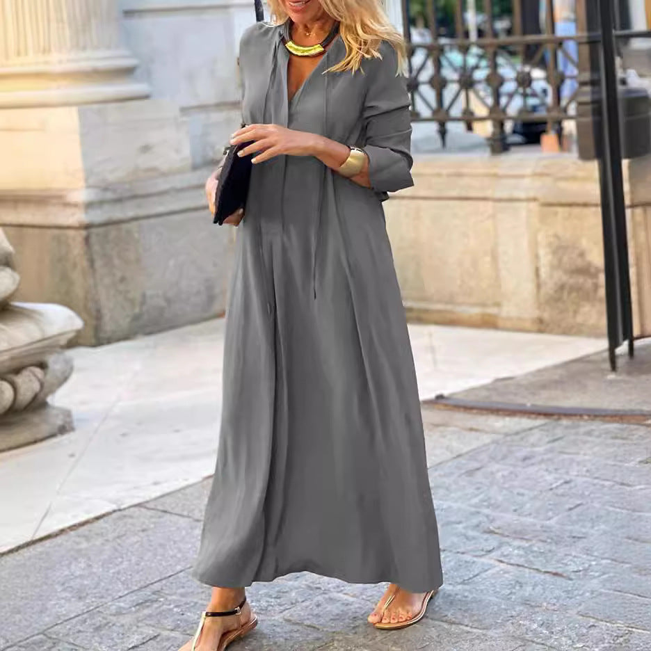simple casual grey dress Everlane Weekend Tshirt Mini Dress In Charcoal Grey, Size Medium, Cotton