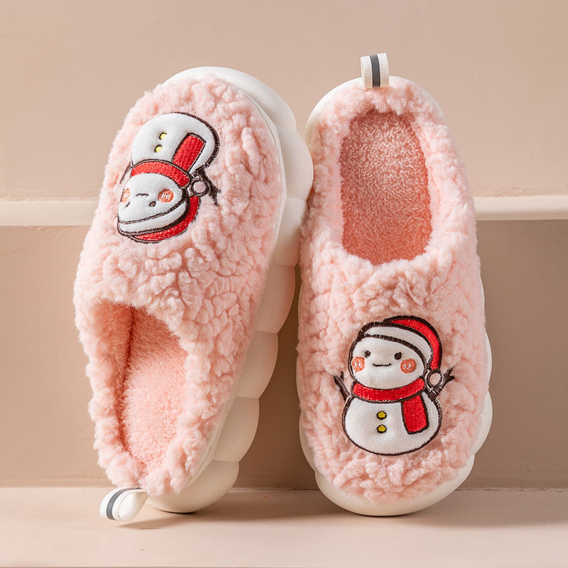 Soft and Fluffy Close Toed House Slippers with Traction Soles-Pink-Theone Apparel