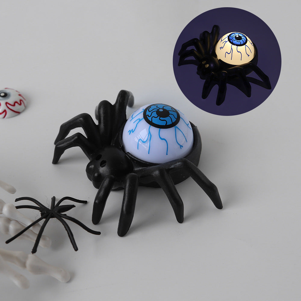 Spooky Disembodied Eyeball and Spider Lamp Table Decoration-Blue-Theone Apparel