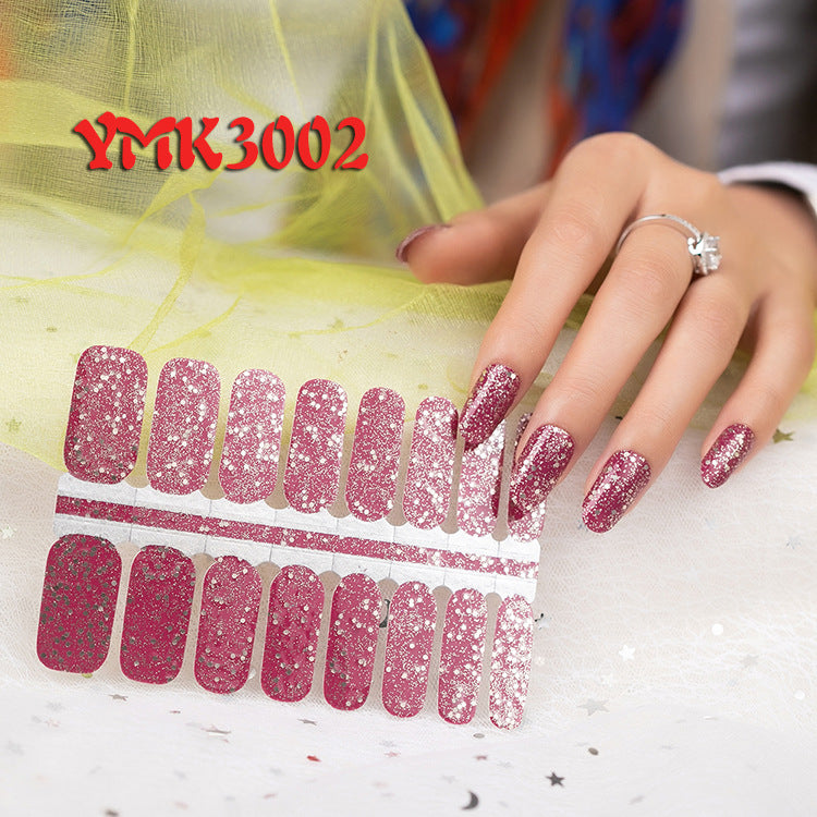 Women's Glittery Galaxy Nail Wraps for Fake Nails-Red-Theone Apparel