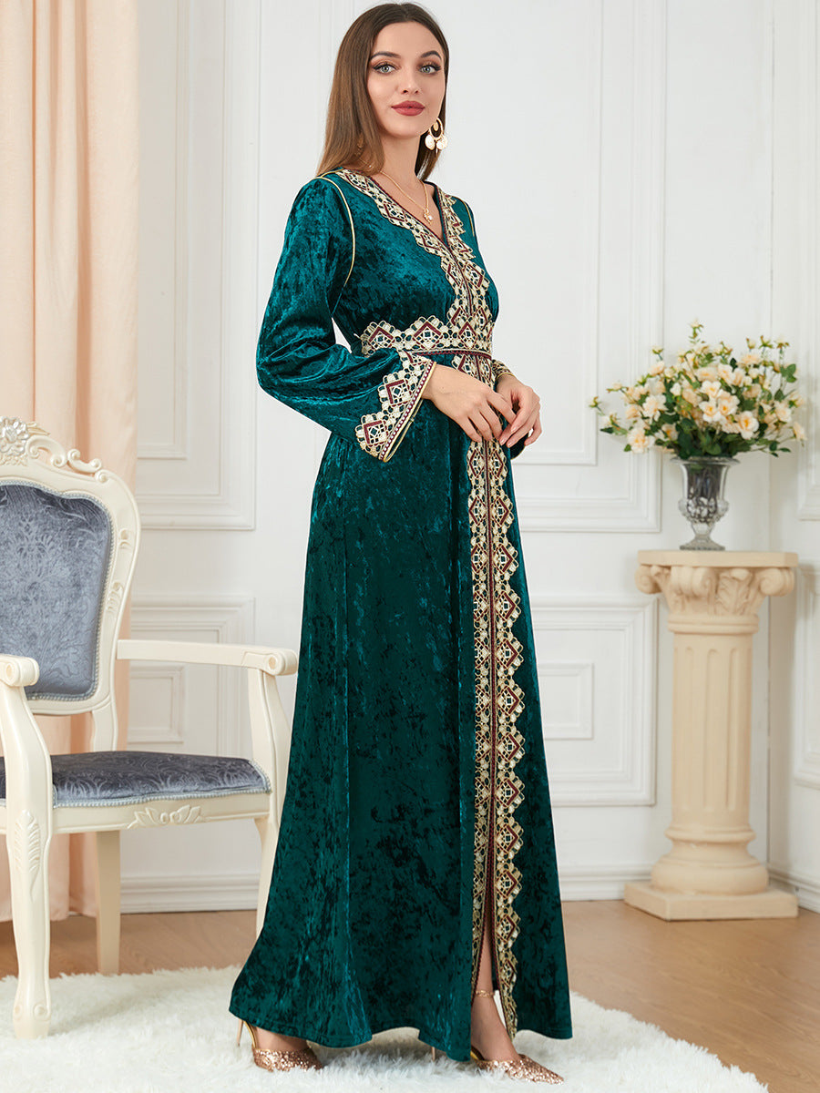 teal green velvet dress Velvet Temptation Dress