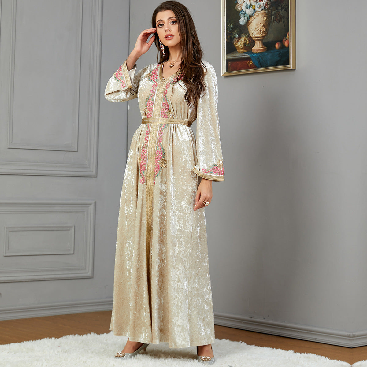 gold velvet dress long sleeve Miss Circle Women Carey Gold Velvet Long Sleeve Mini Dress