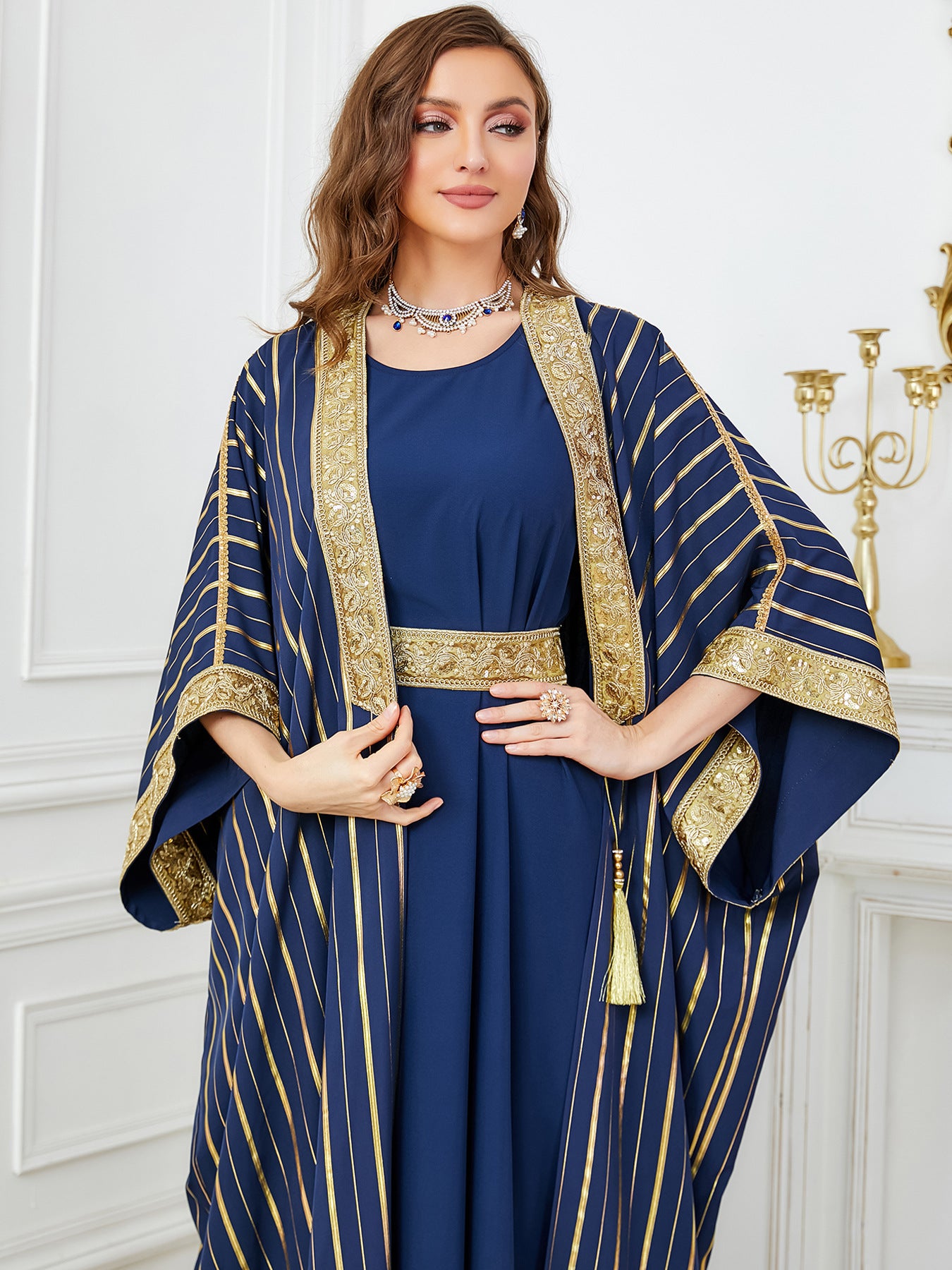 Women's Loose Fitting Poncho Sleeve Maxi Dress