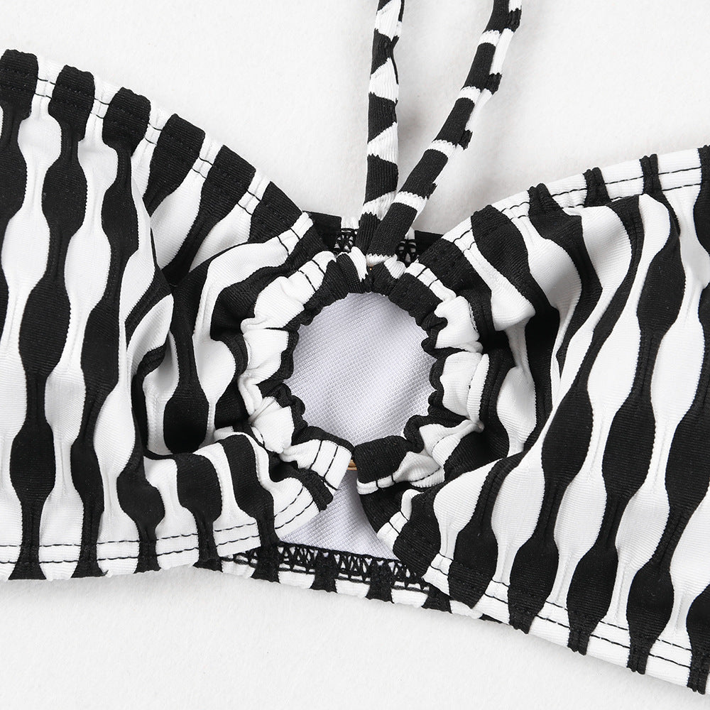 Women’s Three-Piece Tube Top Bikini and Swimwear Set-Theone Apparel