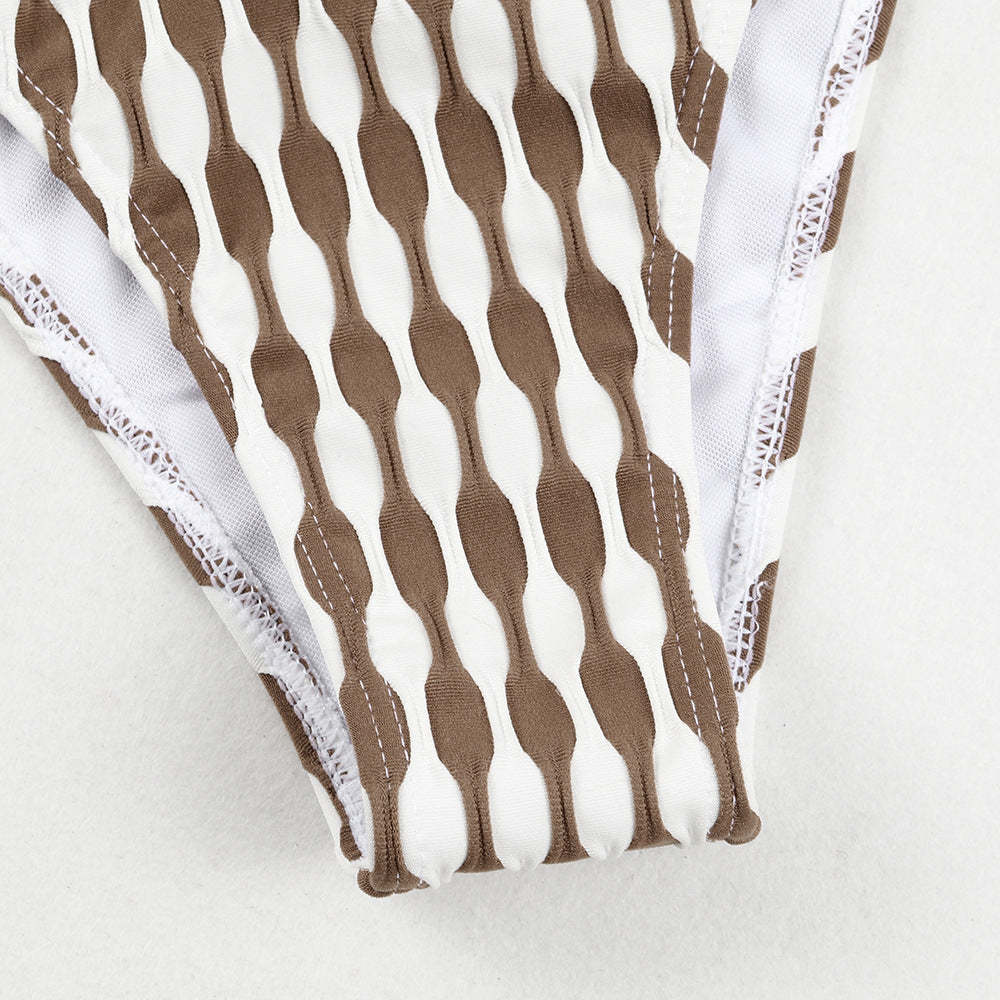 Women’s Three-Piece Tube Top Bikini and Swimwear Set-Theone Apparel