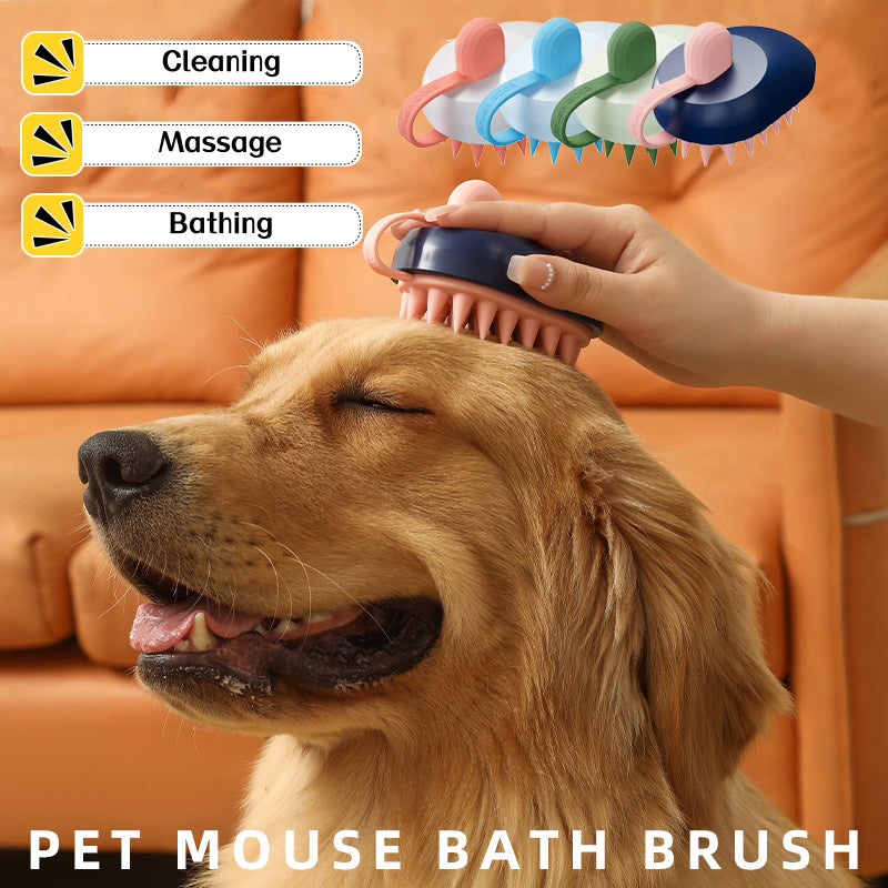 Soft Silicone Pet Hair Remover Comb For Bathing And Massage