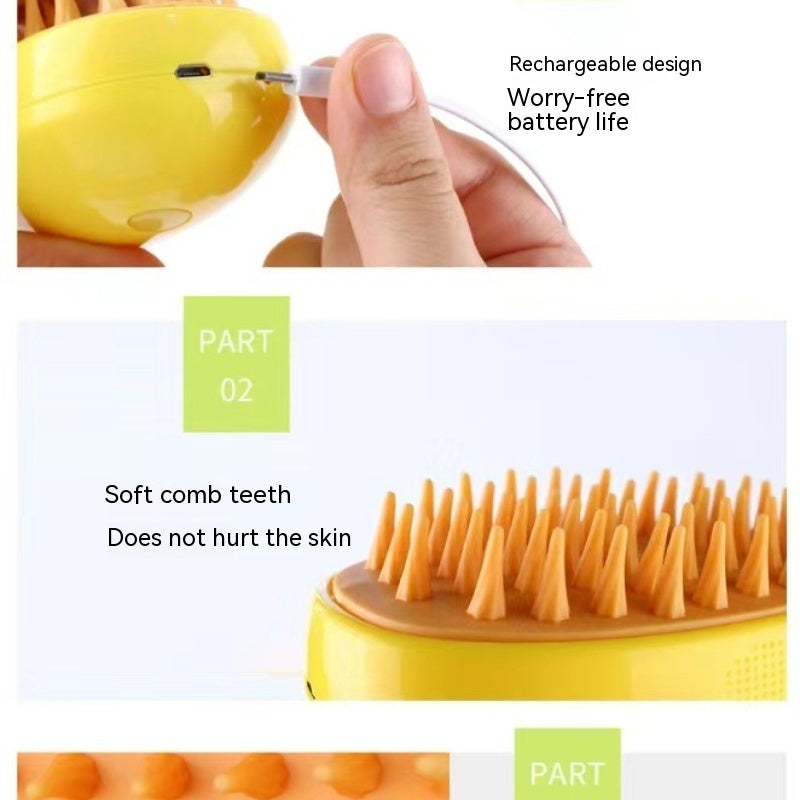 3 In 1 Electric Steam Brush For Grooming And Massage