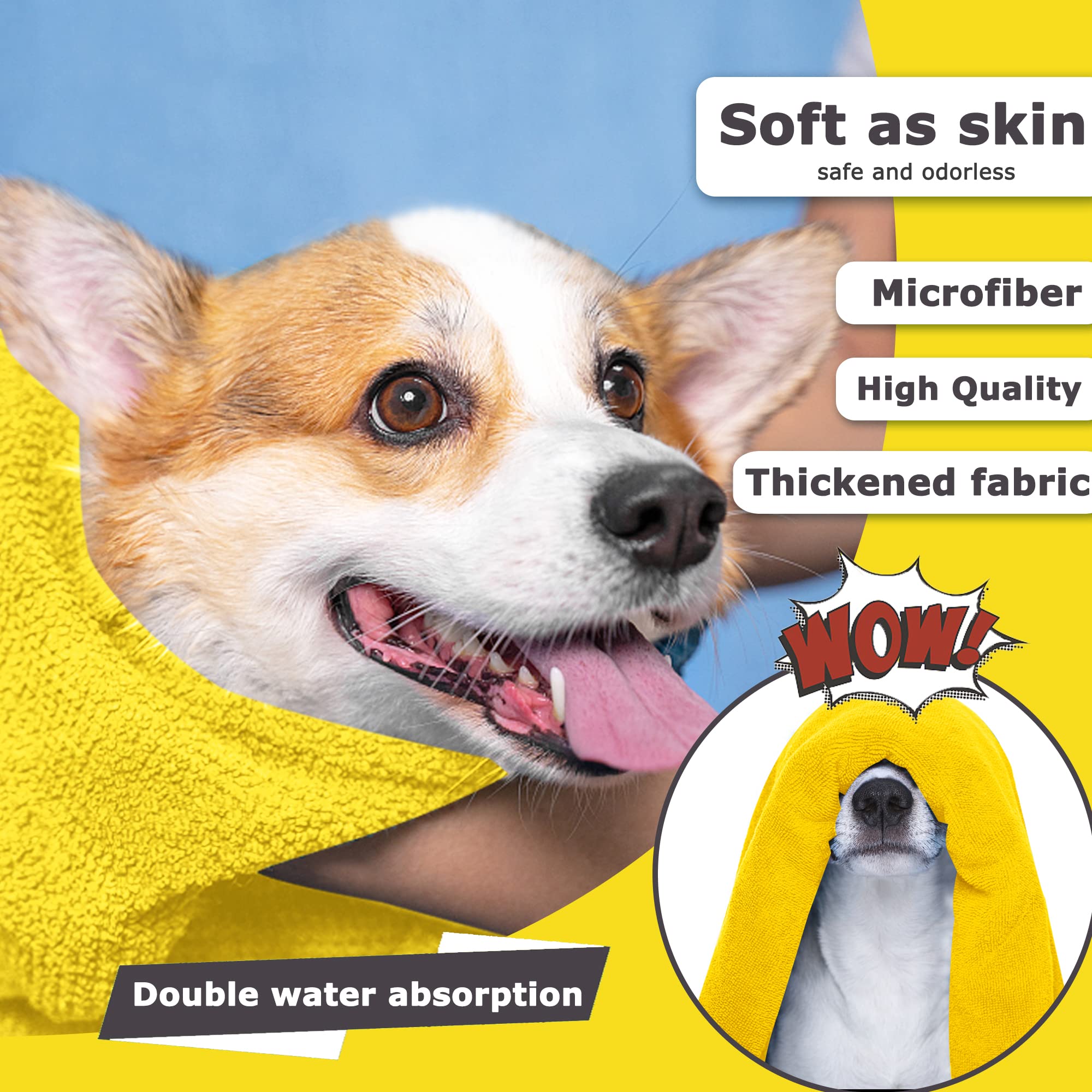 Super Absorbent Quick Drying Pet Bath Towel For Dogs And Cats