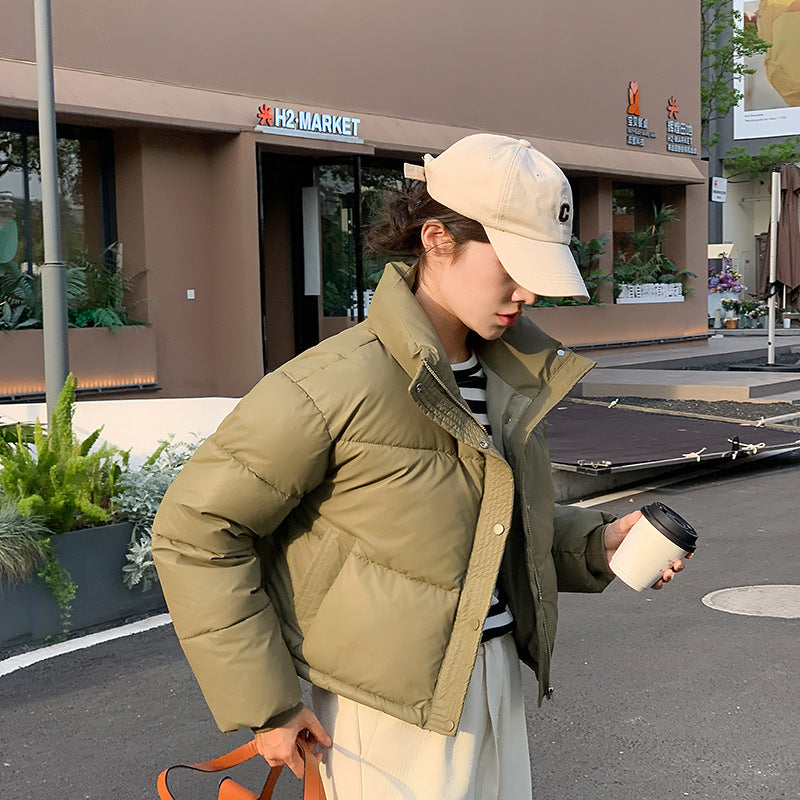 Women's New Short Jacket With Stand-up Collar For Petite