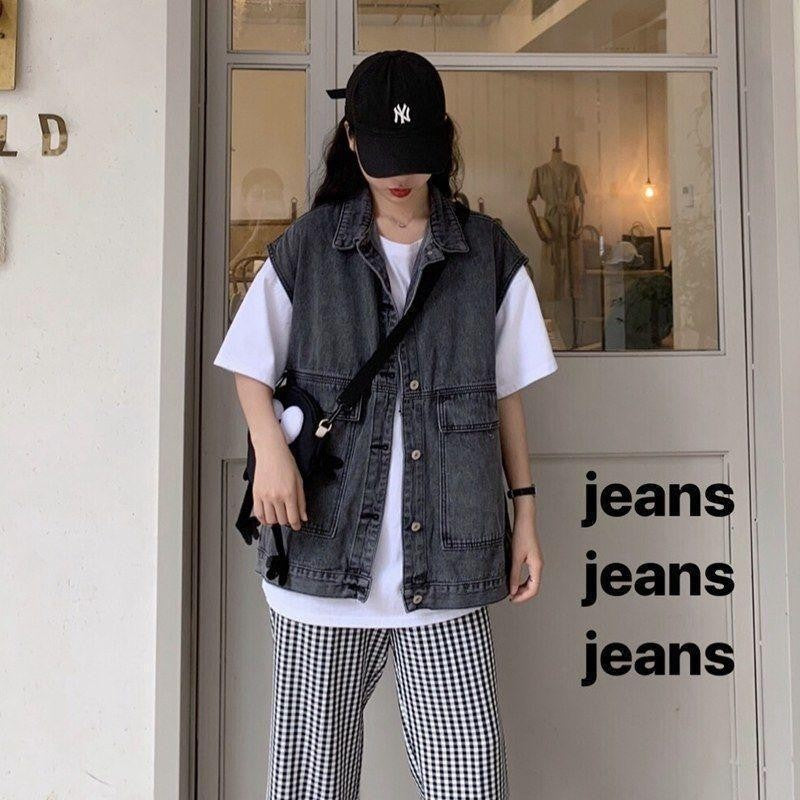 Women's Spring Korean Loose Denim Sleeveless Casual Vest Trend