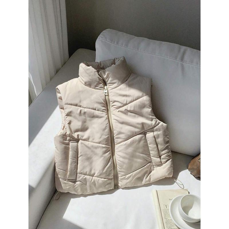 Double-Sided Corduroy Drawstring Jacket With Zipper And Buttons