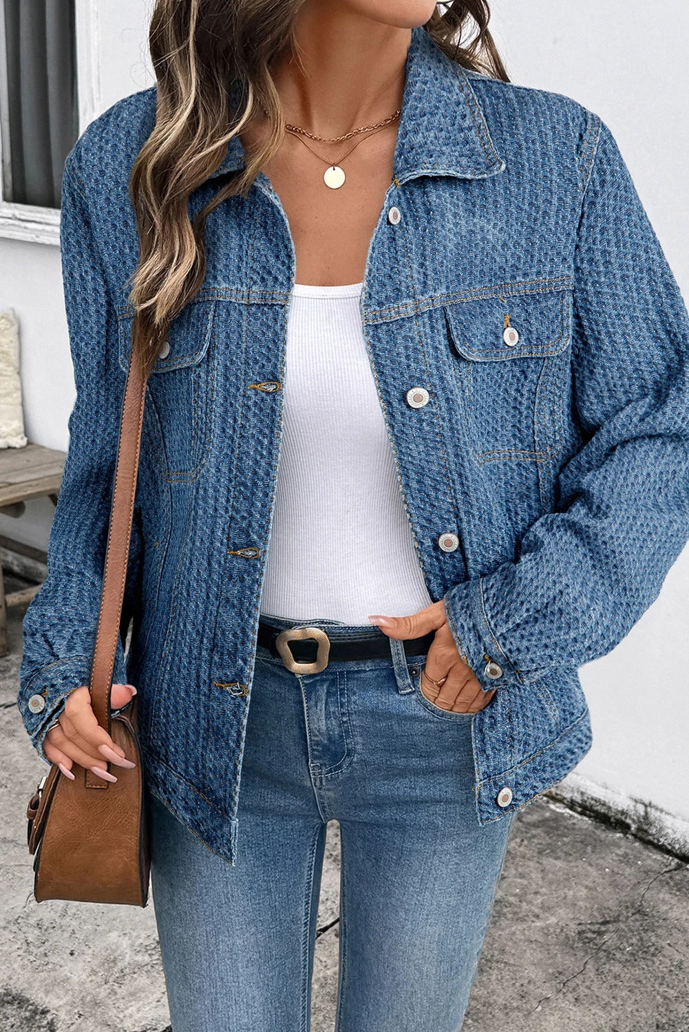 Women's Loose Casual Button Versatile Denim Jacket