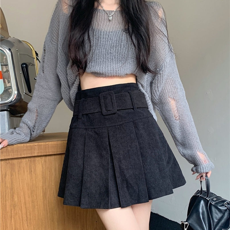 Anti-exposure, Figure-flattering, High-waisted Skirt