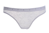 Transparent Black Lace Briefs with Ornate Waistband