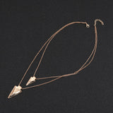 Double Strand Arrowhead Golden Necklace