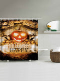 Happy Halloween Pumpkin Skull Shower Curtain