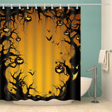 Halloween Tree and Pumpkin Shower Curtain