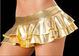 Double Ruffle Metallic Lingerie Skirt - Theone Apparel
