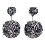 Metallic Knotted Drop Earrings